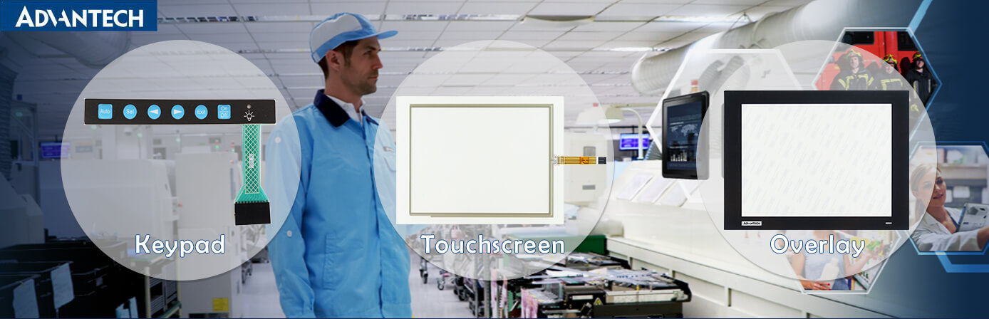  Advantech Industrial HMI Parts- touchscreen panel, protective film, membrane keypad, lcd display