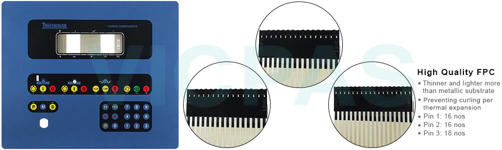 TRUTZSCHLER BCA 2A Membrane Keypad Switch for HMI repair replacement