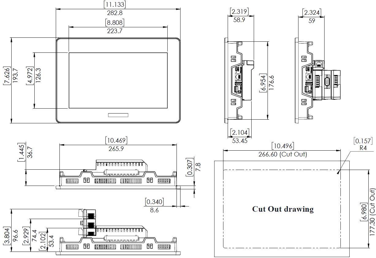 Unitronics UniStream® US10-B10-B1 US10-B10-T24 US10-B10-TR22 Touch Screen Panel for HMI repair replacement
