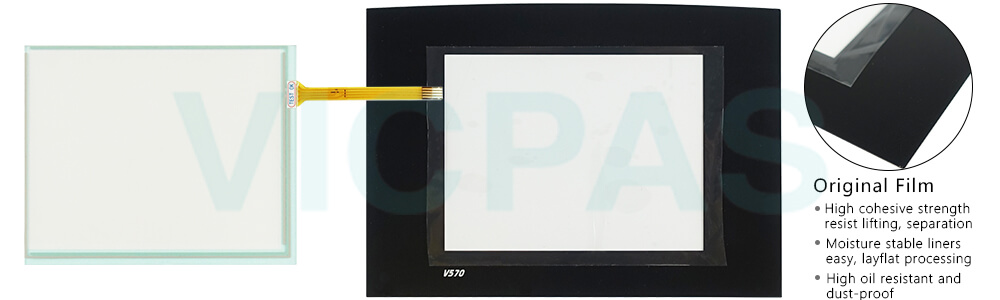 Unitronics Vision570™ V570-57-T20B-J V570-57-T40B Touch Digitizer Overlay for HMI repair replacement
