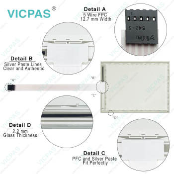 E150733 E912701 SCN-A5-FLT06.4-Z06-0H1-R ELO Touch Screen Glass