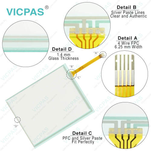 GT2105-QMBDS Front Overlay Touch Membrane Replacement