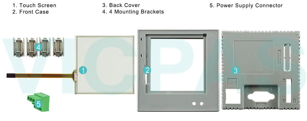 Beijer PWS6400F-P Operator Panel Touch screen Overlay LCD Display Panel Housing Power Supply Connector Mounting Brackets Repair Replacement