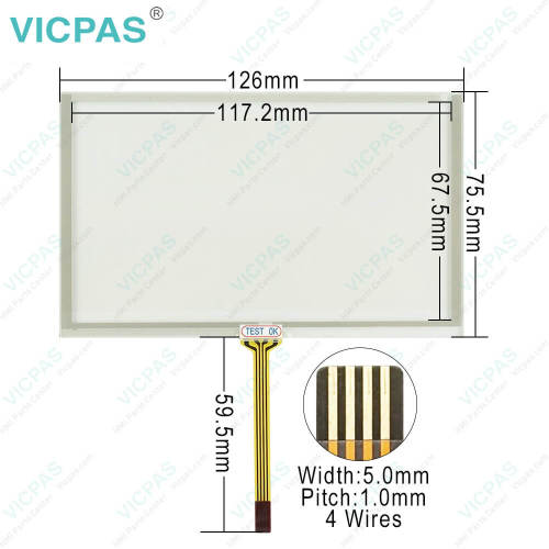 PWS6500S-SB HMI Panel Glass Front Oveerlay LCD Screen Plastic Case