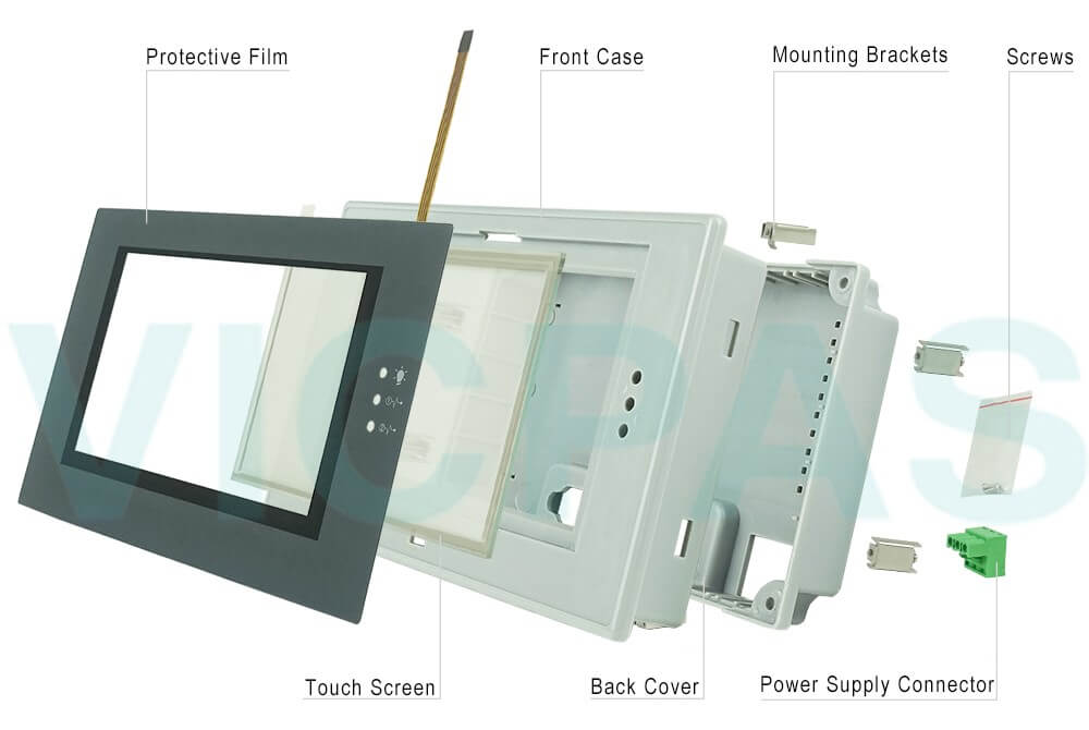 Beijer PWS6500S Operator Panel Protective Film Touch screen LCD Screen Power Supply Connector Mounting Brackets Enclosure Replacement