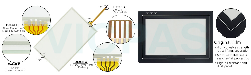 Weinview MMI-8070-SL-V2 MMI8070H Touch Screen Film Front Overlay Replacement