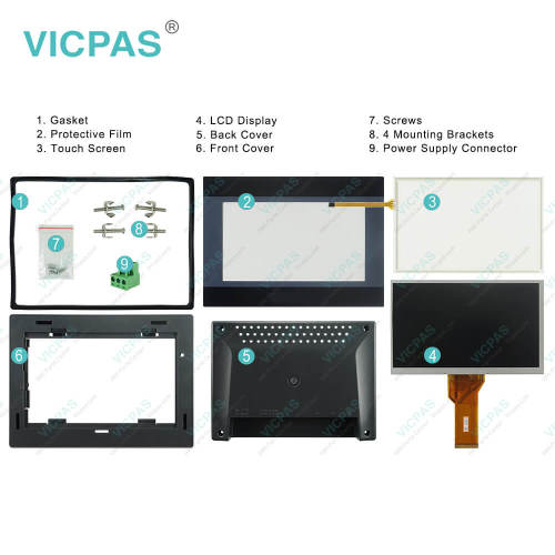 MT6071iP Front Overlay HMI Case LCD Display Touch Digitizer