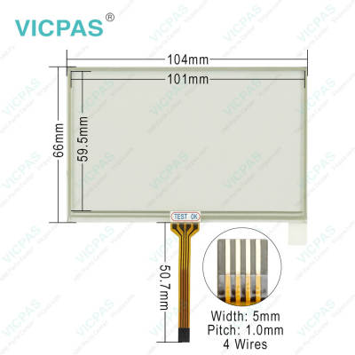 MT505T MT505TV5 Touch Membrane Front Overlay Replacement