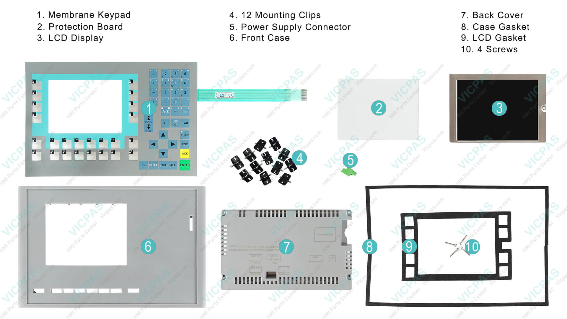 Siemens OP277 6-inch Membrane Switch Keypad