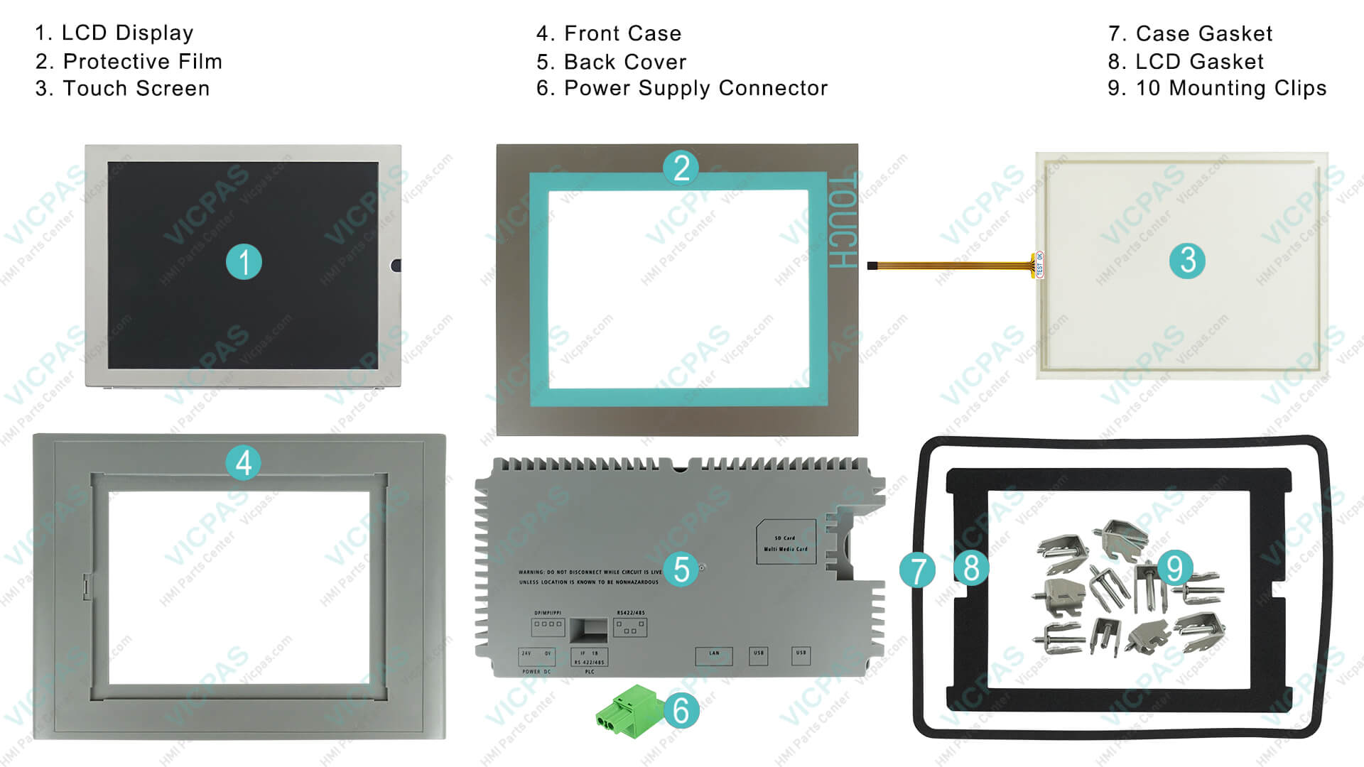 Siemens MP277 8-inch Touch Panel and Front Overlay