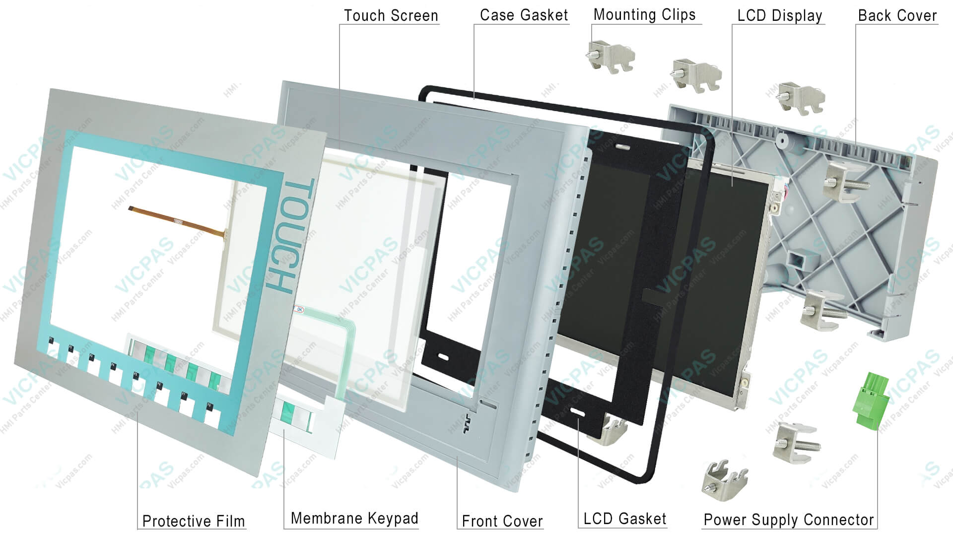 Siemens KTP1000 Touch Screen and Terminal Keypad