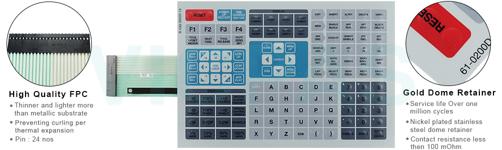 HAAS 61-0200 61-0200D 61-0200B Operator Keyboard Repair Replacement