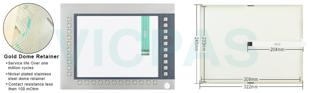 Automation Panel 1000 5AP1180.1505-000 Membrane Keyboard Touchscreen Glass