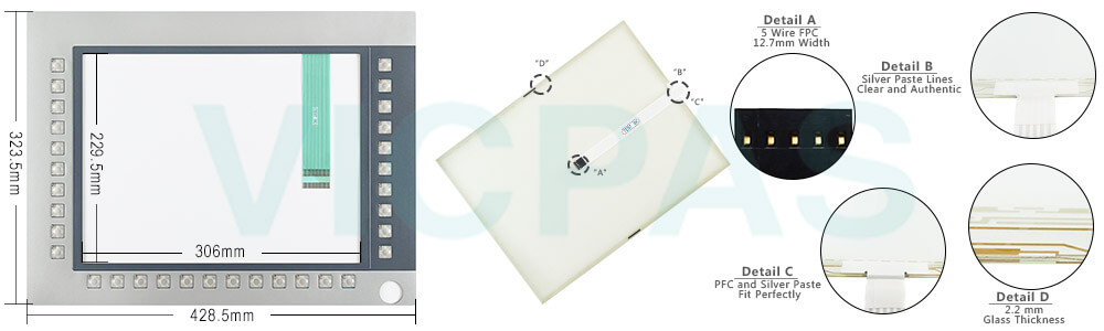 Automation Panel 1000 5AP1181.1505-000 Membrane Keyboard Touchscreen Glass