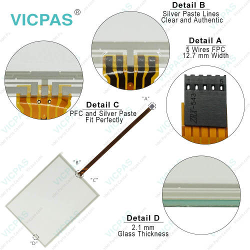 Touch screen panel for 5PC720.1214-01 touch panel membrane touch sensor glass replacement repair