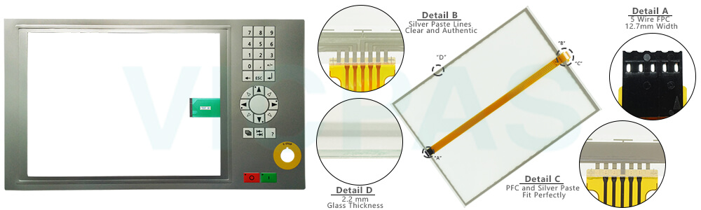 Automation Panel 900 5AP980.1505-K11 Membrane Keypad Touch Screen Panel Glass