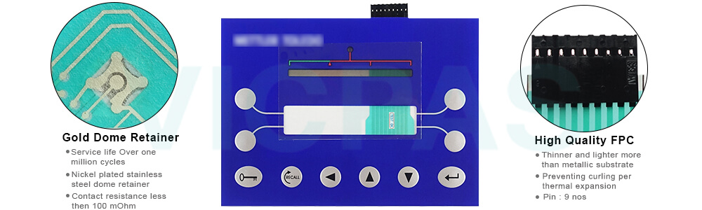 METTLER-TOLEDO Metal Detector MD Series Switch Membrane Repair Replacement