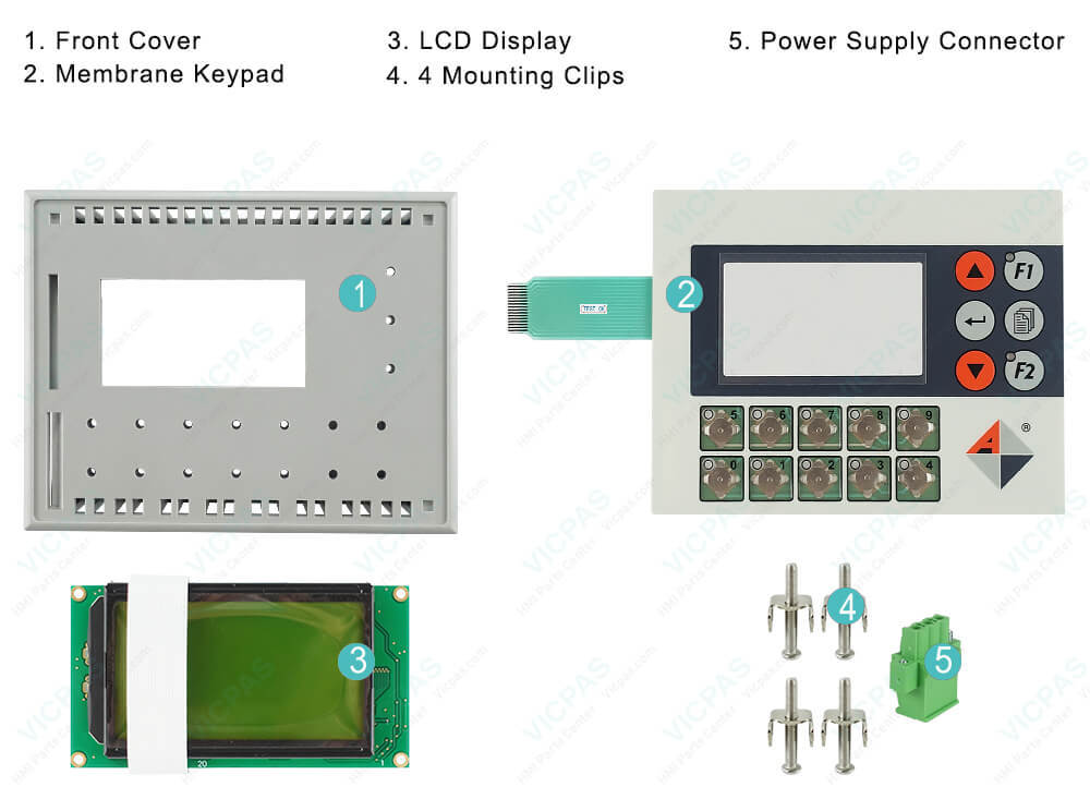 Power Panel 35 4PP035.0300-K09 Outer Casing Keyboard Membrane LCD Screen Mounting Clips Power Supply Connector