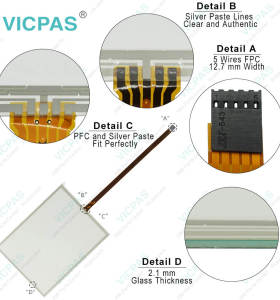 5PC720.1214-01 Front Overlay Touch Membrane Replacement