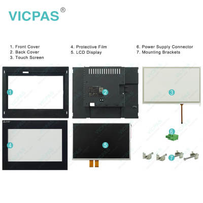 Mitsubishi GS2110-WTBD-N HMI Touch Panel Front Overlay