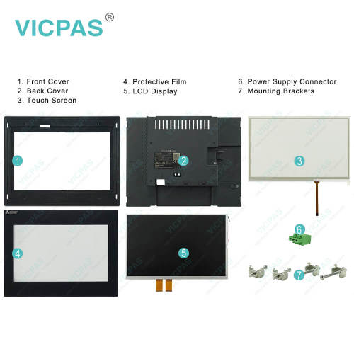 Mitsubishi GS2110-WTBD-N HMI Touch Panel Front Overlay