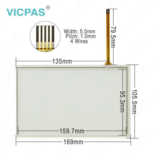 TPC7062KS Touch Digitizer Glass Front Overlay LCD Display Panel Outer Covering