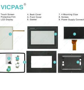 TPC7062KS Touch Digitizer Glass Front Overlay LCD Display Panel Outer Covering