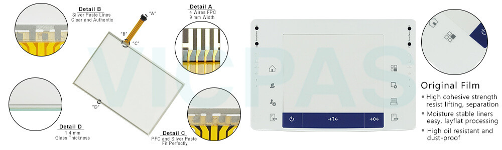 Mettler Toledo XSE104 XSE204 XSE105DU XSE205DU Touch Membrane Front Overlay Repair Replacement