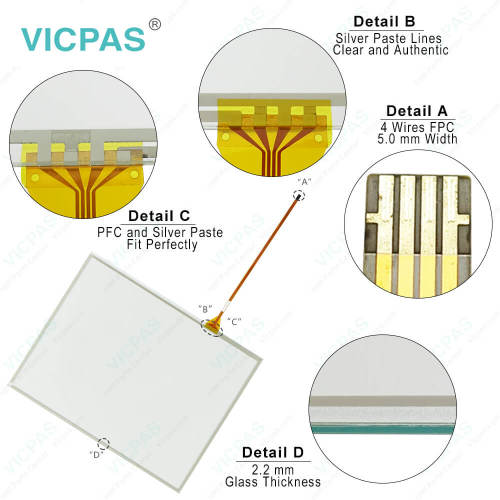 A02B-0323-D731 Front Overlay Touch Digitizer Glass