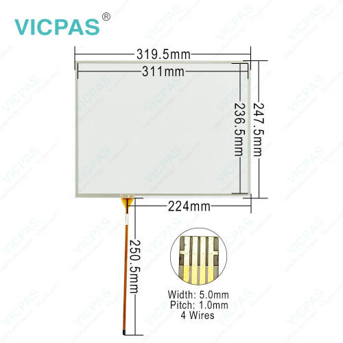 A02B-0323-D731 Front Overlay Touch Digitizer Glass