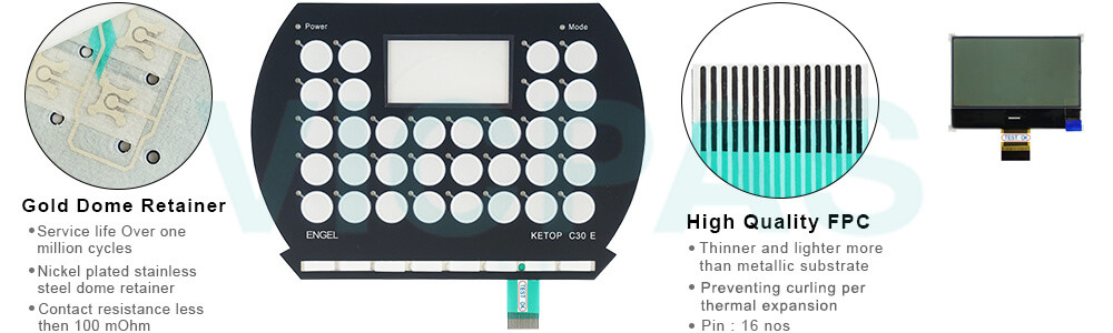 KEBA KETOP C30 E 58170 ENGEL Operator Panel Keypad LCD Display Panel Repair Replacement