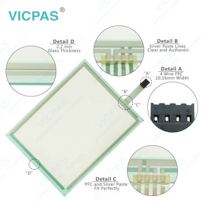 VEP30.2CGU-128NN-CAD-128-GE-FW Front Overlay Touch Membrane