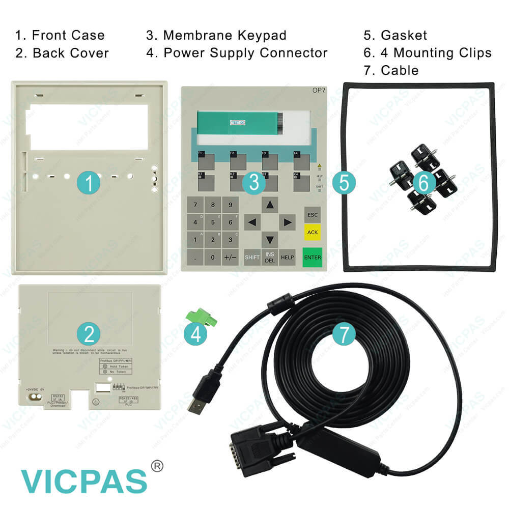 6AV3607-1JC20-0AX2 Siemens OP7 DP Keypad Plastic Case