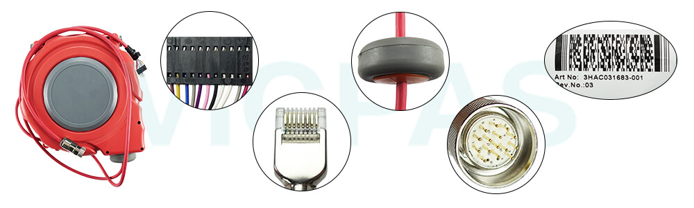 3HAC047724-001 FlexPendant 10m Retractable Cable Repair Replacement 3HAC047724-001 FlexPendant 10m Retractable Cable Repair Replacement