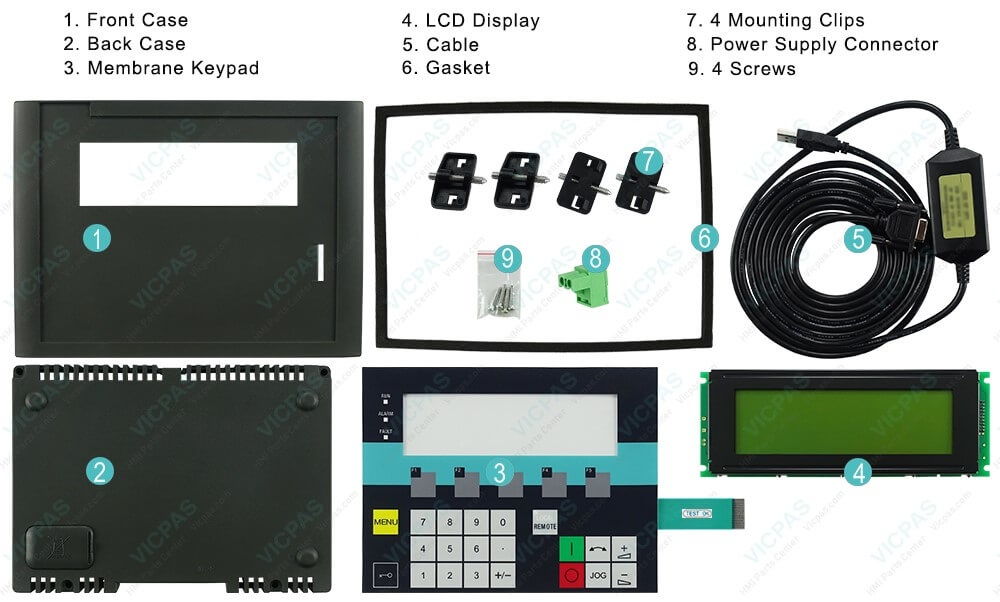 6SL3055-0AA00-4CA3 A5E00701778 6SL3055-0AA00-4CA2 A5E00488530 Enclosure, Operator Keyboard, LCD Screen, Cable, Gasket, 4 Mounting Clips, Power Supply Connector, 4 Screws Repair Replacement 6SL3055-0AA00-4CA3 A5E00701778 6SL3055-0AA00-4CA2 A5E00488530 Enclosure, Operator Keyboard, LCD Screen, Cable, Gasket, 4 Mounting Clips, Power Supply Connector, 4 Screws Repair Replacement
