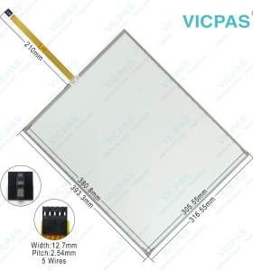 T190S-5RB016N-0Q28R0-200FH HMI Touch Glass Replacement