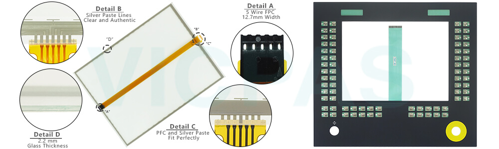 Ferromatik Milacron MOSAIC 5AP920.1505-K10 Rev H0 Touchscreen Membrane Switch Keypad Repair Replacement