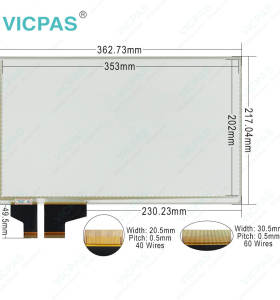 AMT P3023-A2A 92-P3023-A2B Touch Screen Glass Replacement