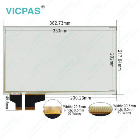 AMT P3023-A2A 92-P3023-A2B Touch Screen Glass Replacement