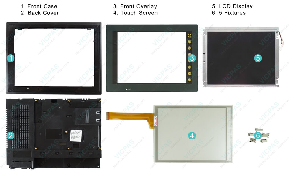 V710SD V710iS Touch Panel V710iSD V710C V710CD Touch Screen Glass, Protective Film, Plastic Case Cover and LCD Display Repair Replacement