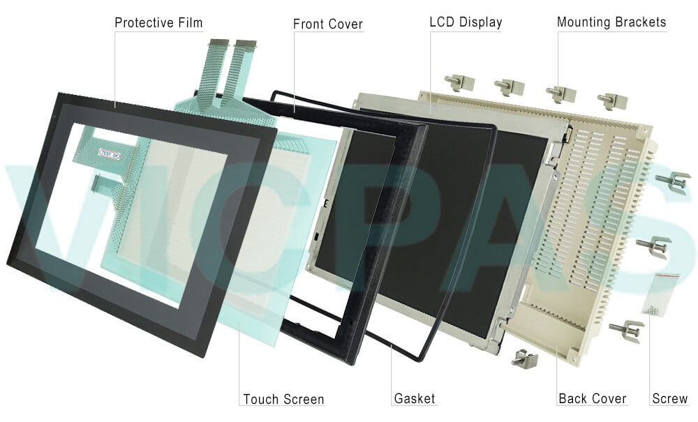 Omron NS10 series HMI NS10-TV00B-V1 Touch Panel, Protective Film, Plastic Cover Body, Screws, Mounting Clips, Gasket and Display Repair Kit Omron NS10 series HMI NS10-TV00B-V1 Touch Panel, Protective Film, Plastic Cover Body, Screws, Mounting Clips, Gasket and Display Repair Kit