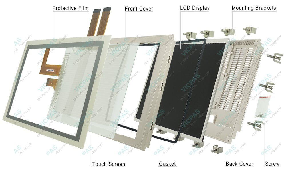 Omron NS12 series HMI NS12-TS00 Touch Panel, Protective Cover, Plastic Enclosure, Gasket, Screws, Mounting Clips and Display Repair Kit Omron NS12 series HMI NS12-TS00 Touch Panel, Protective Cover, Plastic Enclosure, Gasket, Screws, Mounting Clips and Display Repair Kit