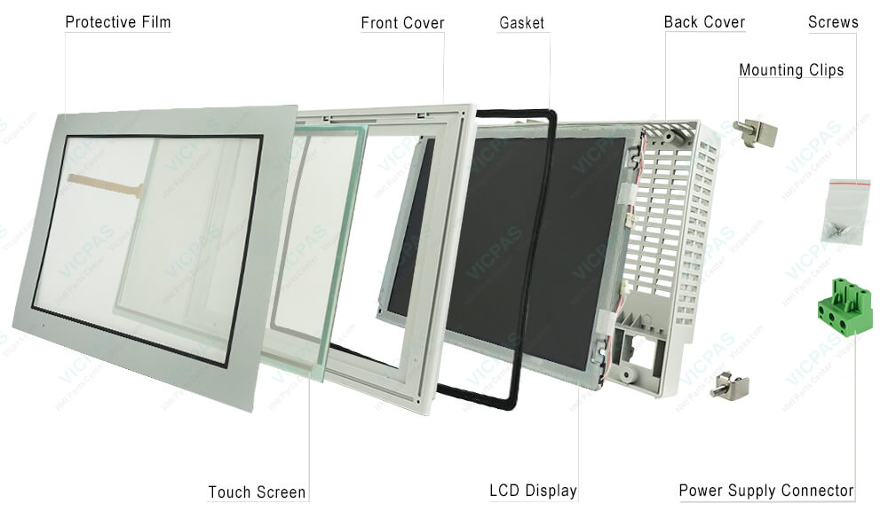 Proface GP4000 GP-4501T PFXGP4501TADC PFXGP4501TADR Protective Film, Touch Screen, Outer Casing, LCD Display Panel, Mounting Clips, Power Supply Connector, Gasket Repair Replacement Proface GP4000 GP-4501T PFXGP4501TADC PFXGP4501TADR Protective Film, Touch Screen, Outer Casing, LCD Display Panel, Mounting Clips, Power Supply Connector, Gasket Repair Replacement