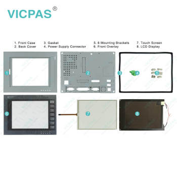 PWS6800T-P Touchscreen Front Overlay Plastic Cover Body Keypad LCD