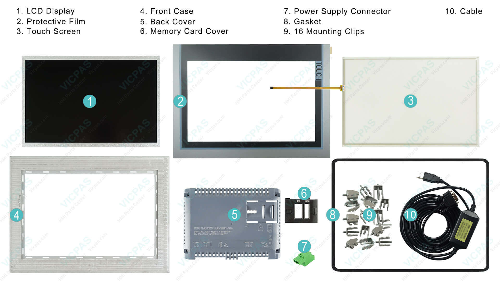 Vicpas TP1200 Comfort replacement parts display