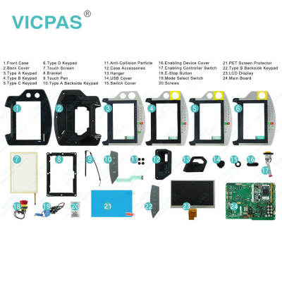 KEBA KeTop T70 C70 070 Handheld Terminal Keyboard Glass LCD Housing