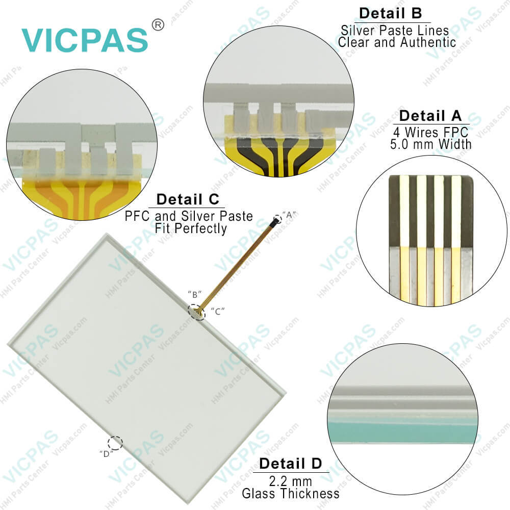 TK6100-WST20 HMI Touch Glass Front Overly Replacement