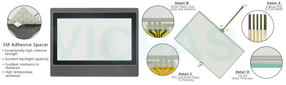 PanelMaster SK100K-WST20 VA2100-H VA2100-NOCXR Protective Film HMI Touch Glass Repair Replacement PanelMaster SK100K-WST20 VA2100-H VA2100-NOCXR Protective Film HMI Touch Glass Repair Replacement