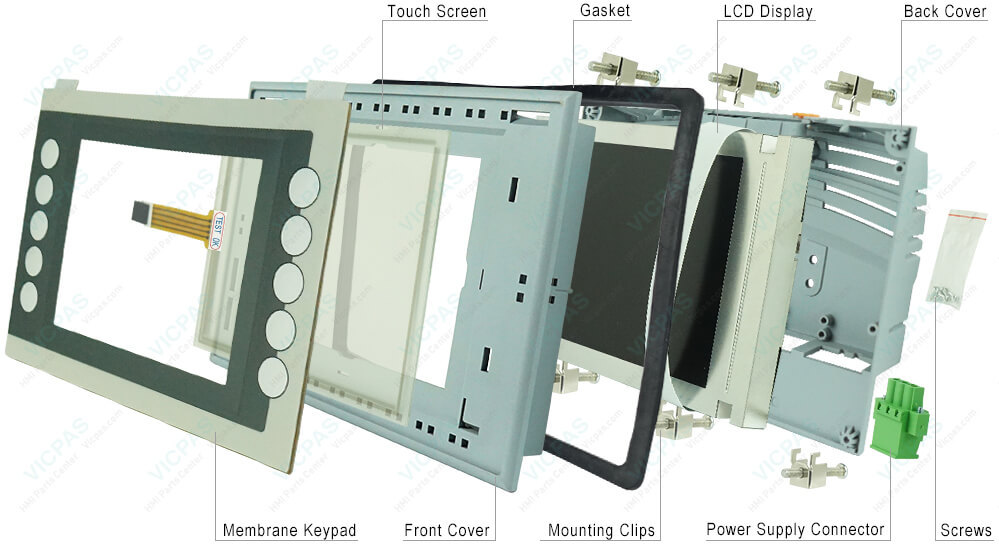 Power Panel 65 4PP065.0571-K51 Terminal Keypad, Touch Screen Film, Front Case, Back Cover, Gasket, LCD Display, Mounting Clips, Power Supply Connector, Screws, Interface Module Cover, Battery Cover and Extension Cable Repair Power Panel 65 Terminal Keypad, Touch Screen Film, Front Case, Back Cover, Gasket, LCD Display, Mounting Clips, Power Supply Connector, Screws, Interface Module Cover, Battery Cover and Extension Cable Repair