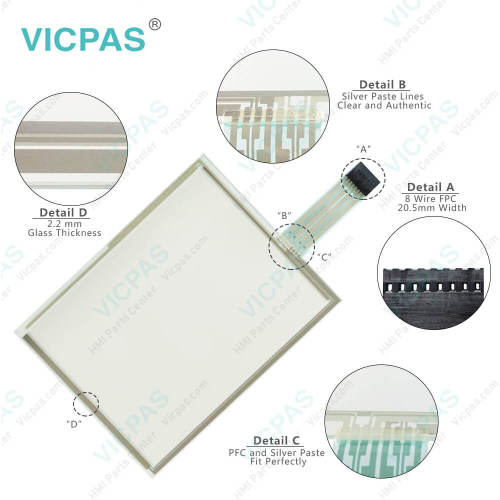 OP430-LD/A-0000 Touch Screen Glass Membrane Switch Keypad Overlay LCD